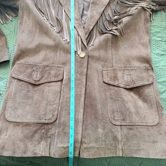 Vintage TOGETHER! Brown Suede Fringe Coat - Picture 7 of 10